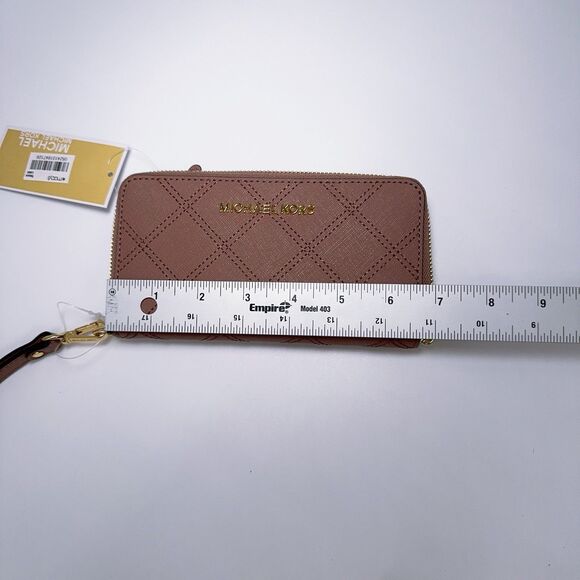 Michael Kors Jet Set Travel Large Coin Phone Case Wallet Wristlet Leather MF NWT - Picture 8 of 9